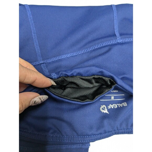 Balef Athletic Shorts Women Medium Bike Cycle Pockets Gym Navy Blue M - Picture 5 of 8